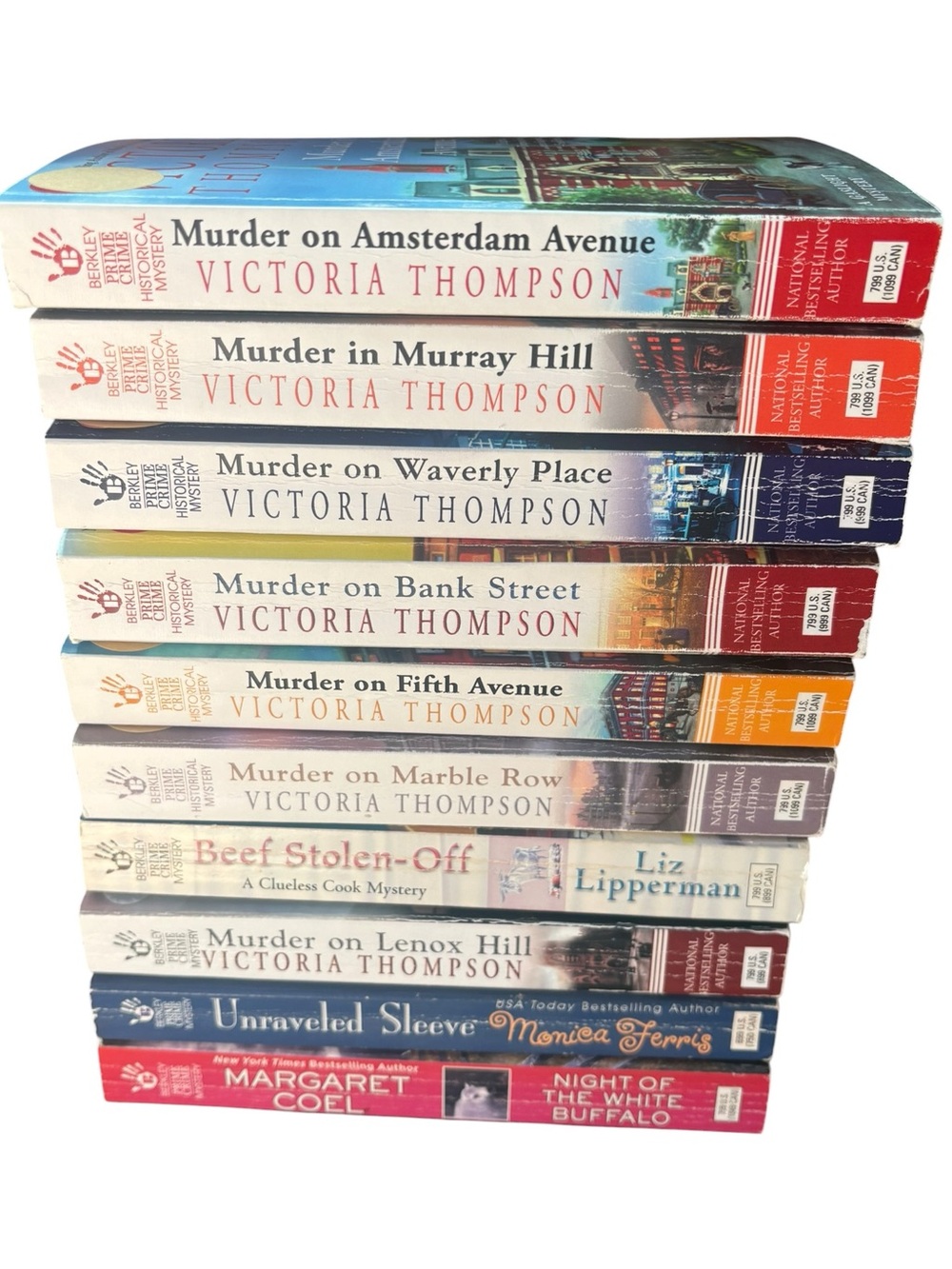 Lot of 10 Berkley Prime Crime Mystery Books V. Thompson Lipperman Ferris Coel